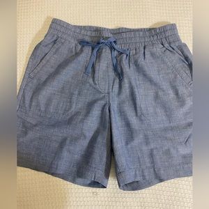 Talbots missy size XS elastic drawstring pull on chambray short
